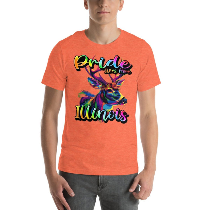 Illinois State Animal - Pride Lives Here Design Unisex t-shirt - The Dude Abides - T-Shirt - Birthday Gift - boyfriend - Celebrating diversity and inclusivity through pride-themed products