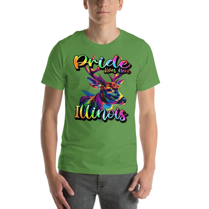 Illinois State Animal - Pride Lives Here Design Unisex t-shirt - The Dude Abides - T-Shirt - Birthday Gift - boyfriend - Celebrating diversity and inclusivity through pride-themed products