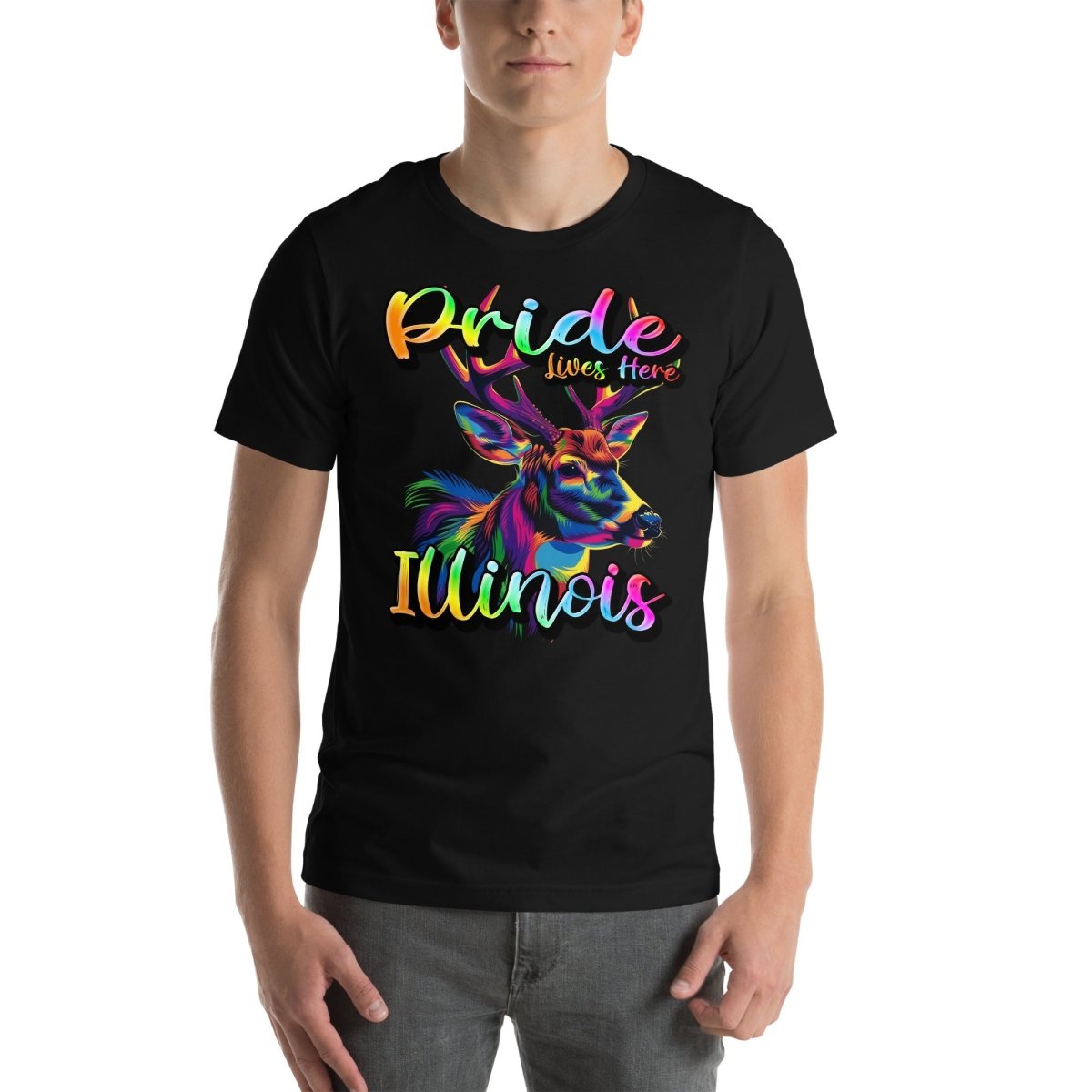 Illinois State Animal - Pride Lives Here Design Unisex t-shirt - The Dude Abides - T-Shirt - Birthday Gift - boyfriend - Celebrating diversity and inclusivity through pride-themed products