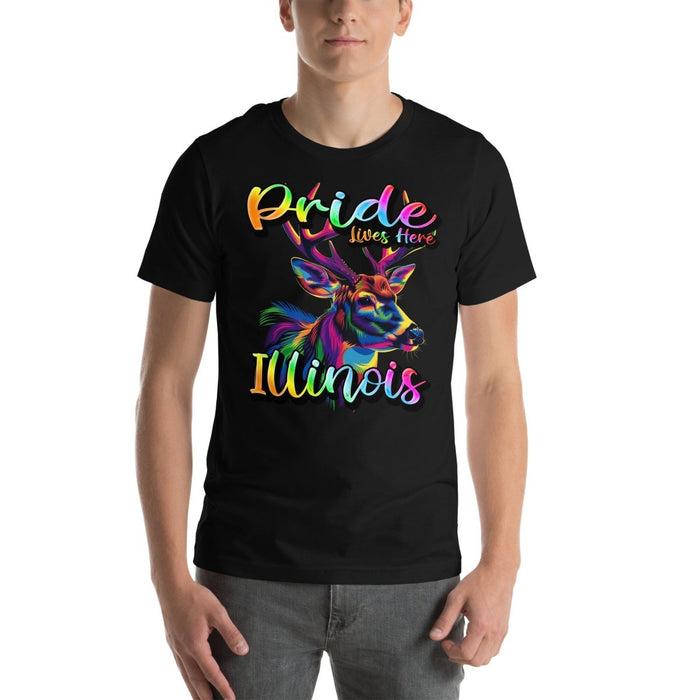 Illinois State Animal - Pride Lives Here Design Unisex t-shirt - The Dude Abides - T-Shirt - Birthday Gift - boyfriend - Celebrating diversity and inclusivity through pride-themed products