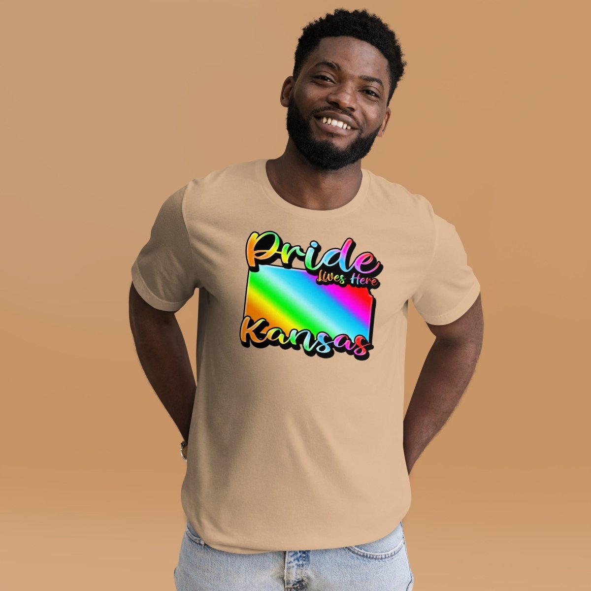 Kansas State Shape - Pride Lives Here Design Unisex t-shirt - The Dude Abides - animals - Birthday Gift - boyfriend