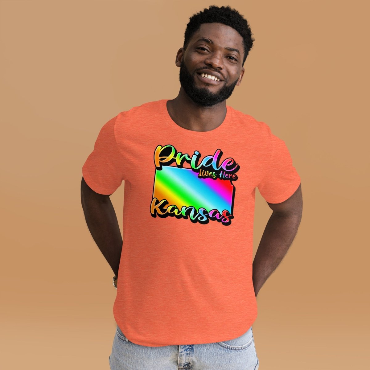 Kansas State Shape - Pride Lives Here Design Unisex t-shirt - The Dude Abides - animals - Birthday Gift - boyfriend