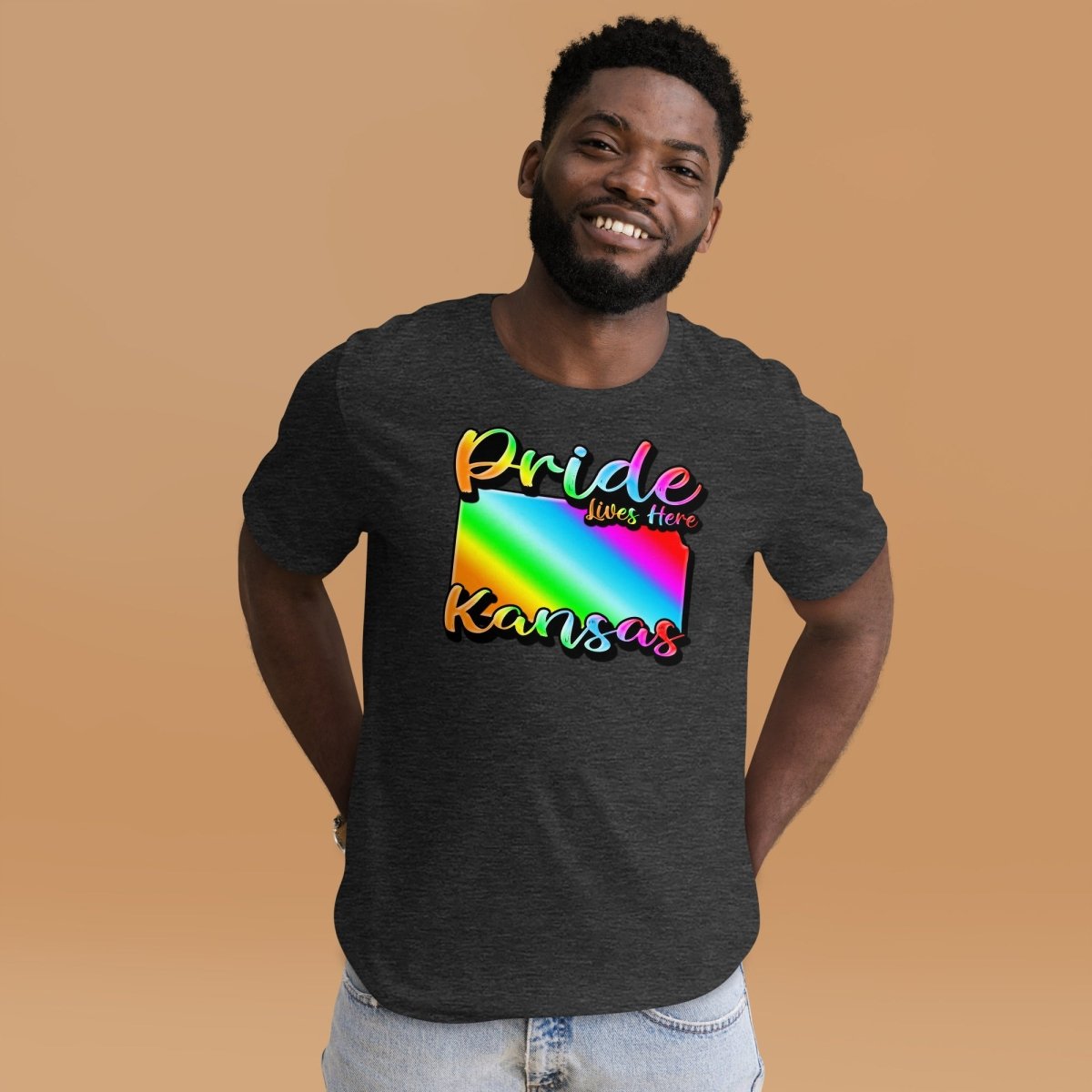 Kansas State Shape - Pride Lives Here Design Unisex t-shirt - The Dude Abides - animals - Birthday Gift - boyfriend