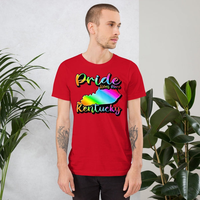 Kentucky State Shape - Pride Lives Here Design Unisex t-shirt - The Dude Abides - T-Shirt - animals - Birthday Gift - boyfriend