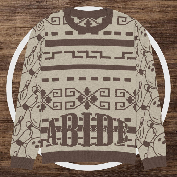 Knitted crew neck sweater - The Dude Abides® - 