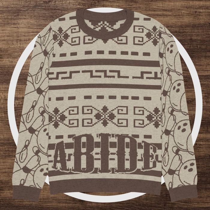 Knitted crew neck sweater - The Dude Abides® - 