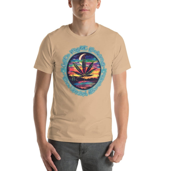 Late Night Baking - Toke, Unwind, Hibernate. Design Unisex t-shirt - The Dude Abides - T-Shirt - Cannabis culture - Cannabis enthusiasts - Cannabis lifestyle