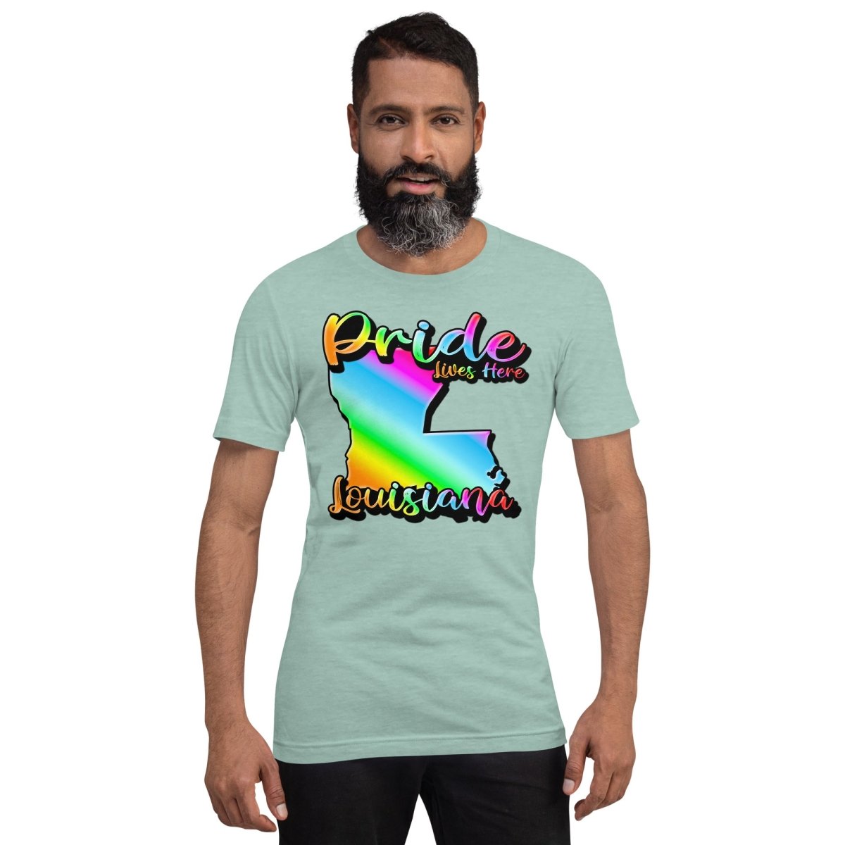 Louisiana State Shape - Pride Lives Here Design Unisex t-shirt - The Dude Abides - T-Shirt - animals - Birthday Gift - boyfriend