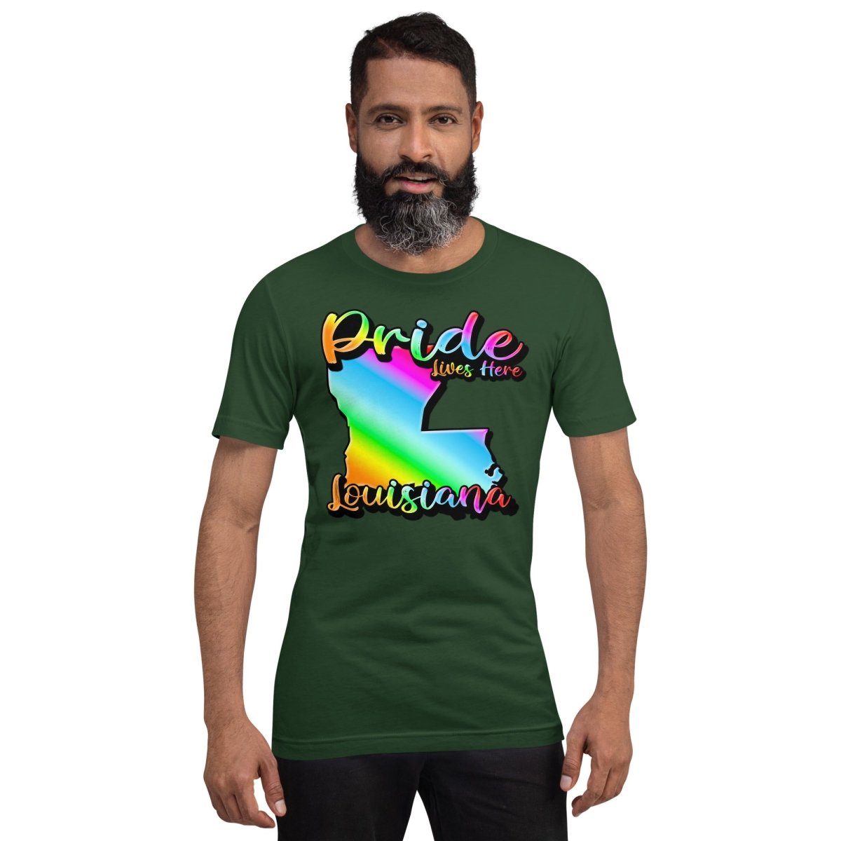 Louisiana State Shape - Pride Lives Here Design Unisex t-shirt - The Dude Abides - T-Shirt - animals - Birthday Gift - boyfriend