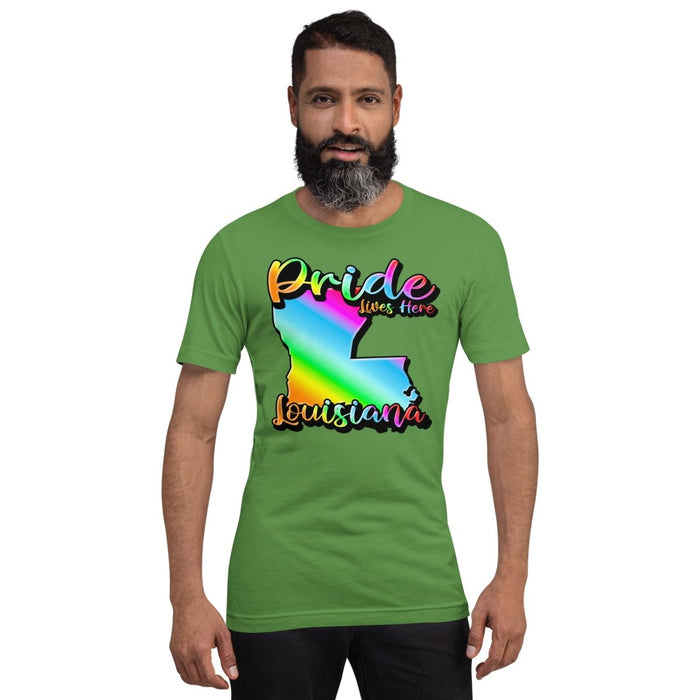 Louisiana State Shape - Pride Lives Here Design Unisex t-shirt - The Dude Abides - T-Shirt - animals - Birthday Gift - boyfriend