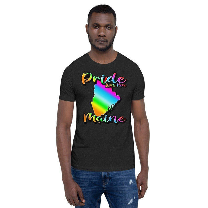 Maine State Shape - Pride Lives Here Design Unisex t-shirt - The Dude Abides - T-Shirt - animals - Birthday Gift - boyfriend