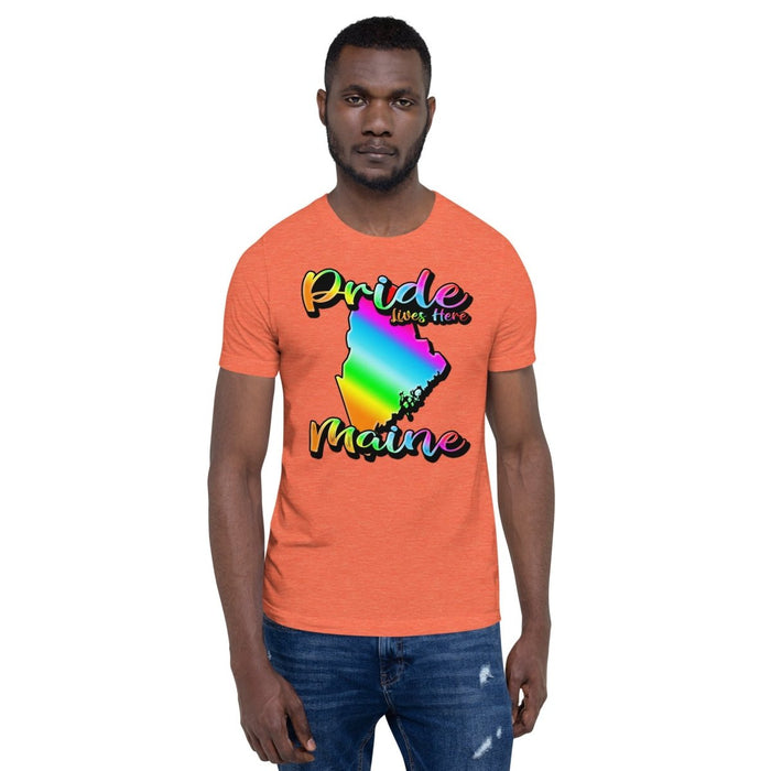 Maine State Shape - Pride Lives Here Design Unisex t-shirt - The Dude Abides - T-Shirt - animals - Birthday Gift - boyfriend