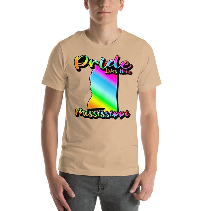 Mississippi State Shape - Pride Lives Here Design Unisex t-shirt - The Dude Abides - T-Shirt - animals - Birthday Gift - boyfriend