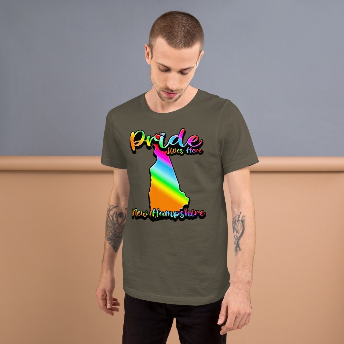 New Hampshire State Shape - Pride Lives Here Design Unisex t-shirt - The Dude Abides - T-Shirt - animals - Birthday Gift - boyfriend