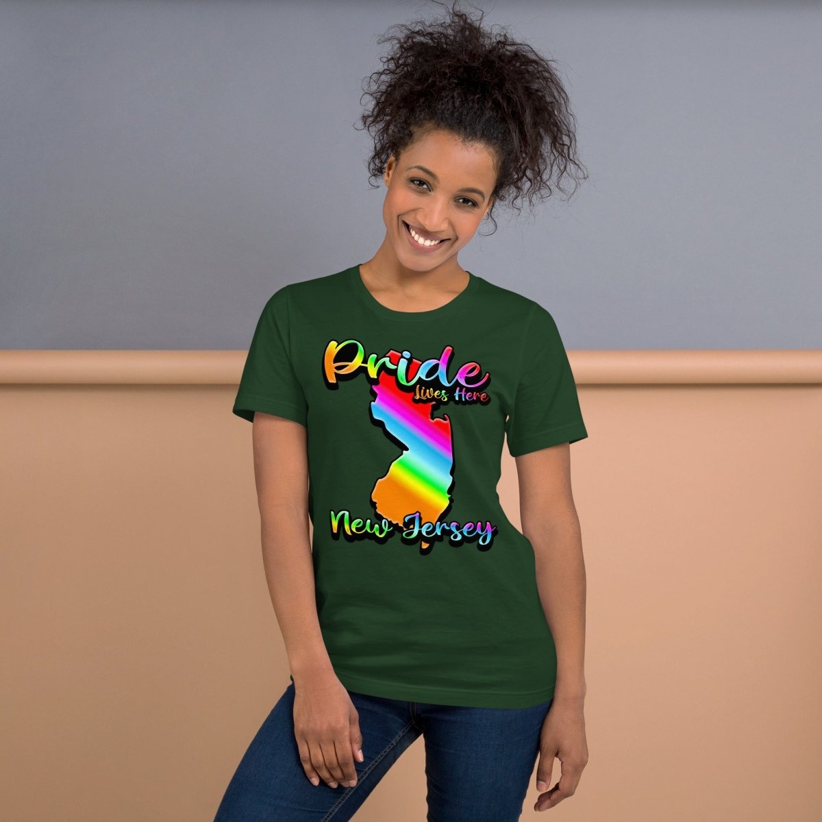 New Jersey State Shape - Pride Lives Here Design Unisex t-shirt - The Dude Abides - T-Shirt - animals - Birthday Gift - boyfriend