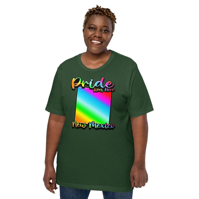 New Mexico State Shape - Pride Lives Here Design Unisex t-shirt - The Dude Abides - T-Shirt - abide - animals - Birthday Gift