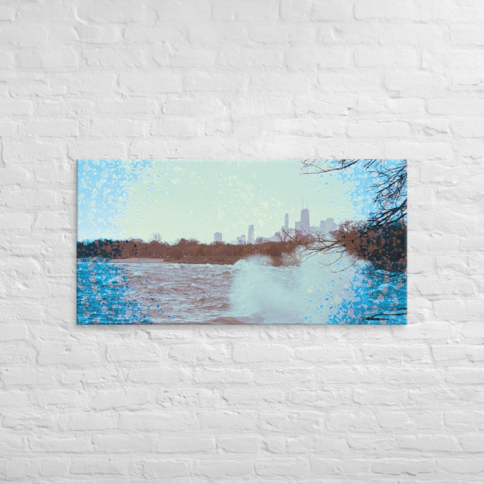 Northern Chicago Lake View Canvas Art Print – Lakeshore Vibes with a Touch of the Windy City - The Dude Abides® - Print Material - art print - bathroom art - bedroom art