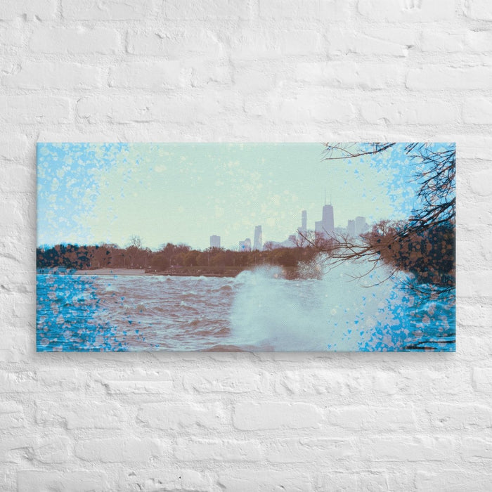 Northern Chicago Lake View Canvas Art Print – Lakeshore Vibes with a Touch of the Windy City - The Dude Abides® - Print Material - art print - bathroom art - bedroom art