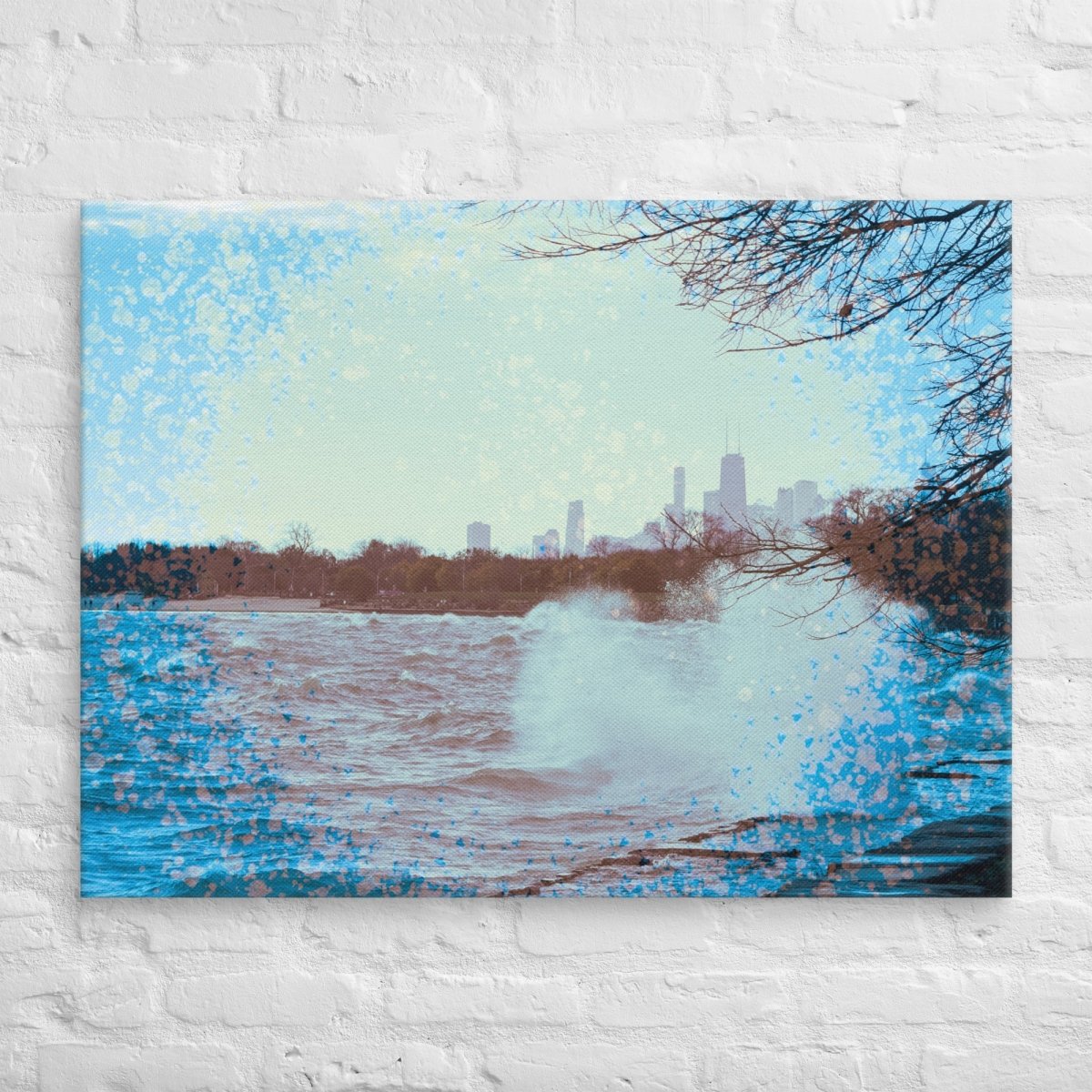 Northern Chicago Lake View Canvas Art Print – Lakeshore Vibes with a Touch of the Windy City - The Dude Abides® - Print Material - art print - bathroom art - bedroom art