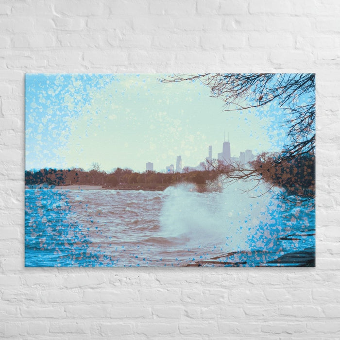 Northern Chicago Lake View Canvas Art Print – Lakeshore Vibes with a Touch of the Windy City - The Dude Abides® - Print Material - art print - bathroom art - bedroom art