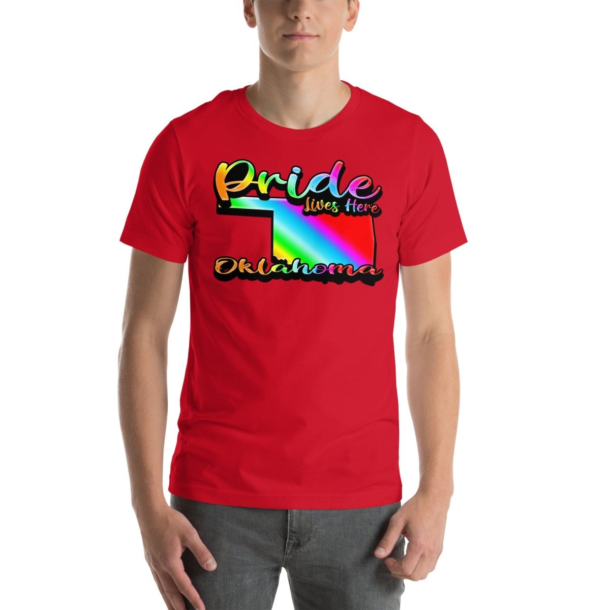 Oklahoma State Shape - Pride Lives Here Design Unisex t-shirt - The Dude Abides - abide - animals - Birthday Gift