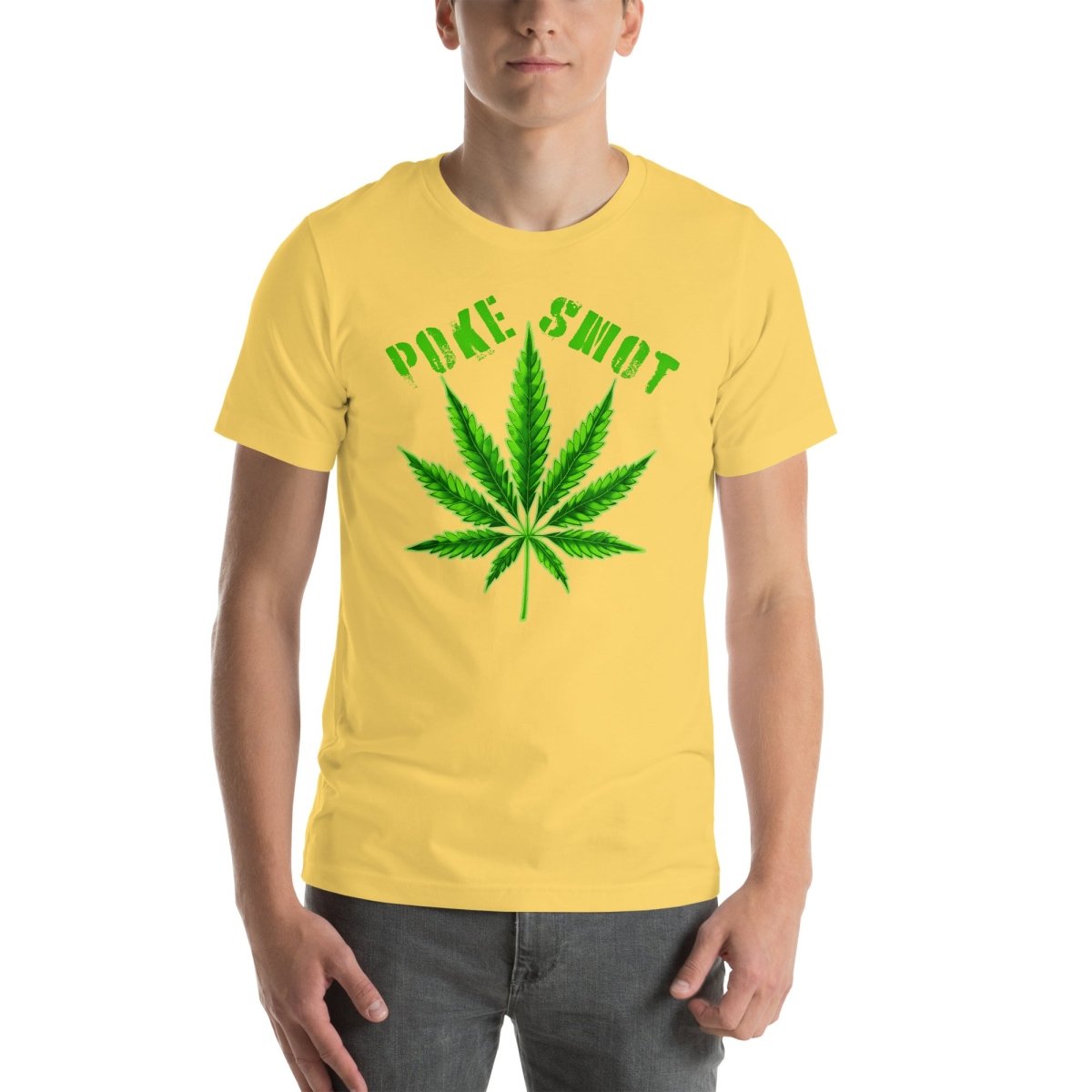 Poke Smot - Cannabis Leaf Design Unisex t-shirt - The Dude Abides - T-Shirt - Bud - cannabis - cannabis clothing