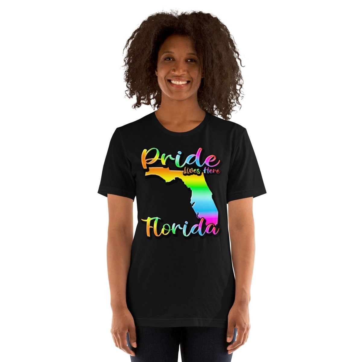 Pride Lives Here - Florida- State Design Unisex t-shirt - The Dude Abides - T-Shirt - absurd humor - florida - Gay Pride Month