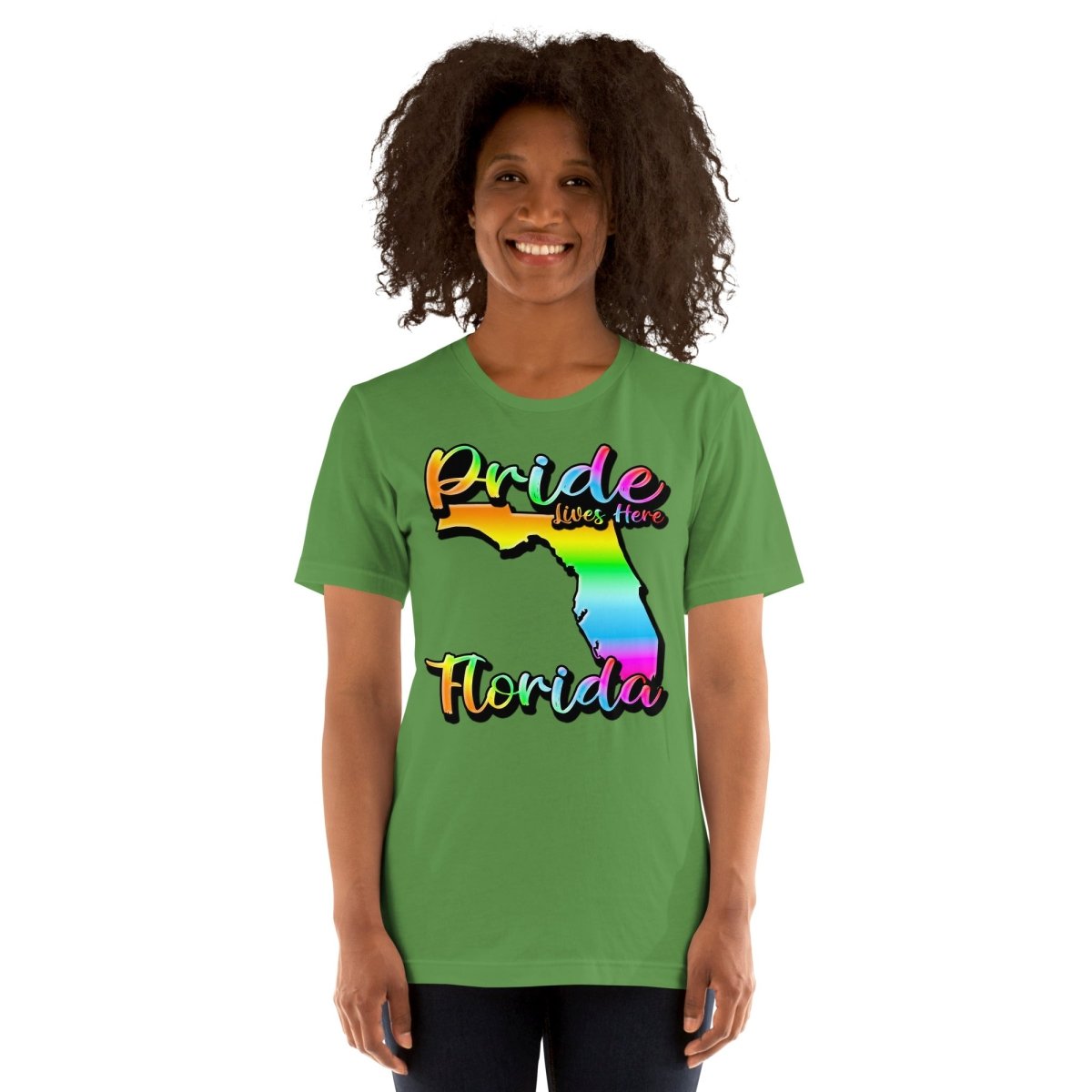 Pride Lives Here - Florida- State Design Unisex t-shirt - The Dude Abides - T-Shirt - absurd humor - florida - Gay Pride Month