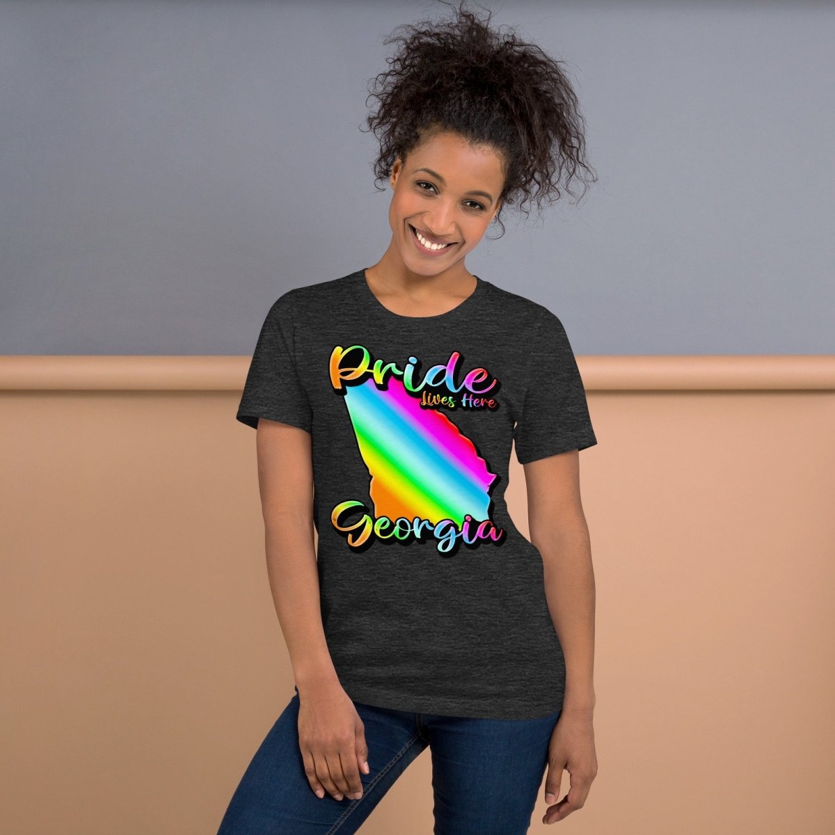 Pride Lives Here - Georgia - State Design Unisex t-shirt - The Dude Abides - T-Shirt - absurd humor - Gay Pride Month - individuality