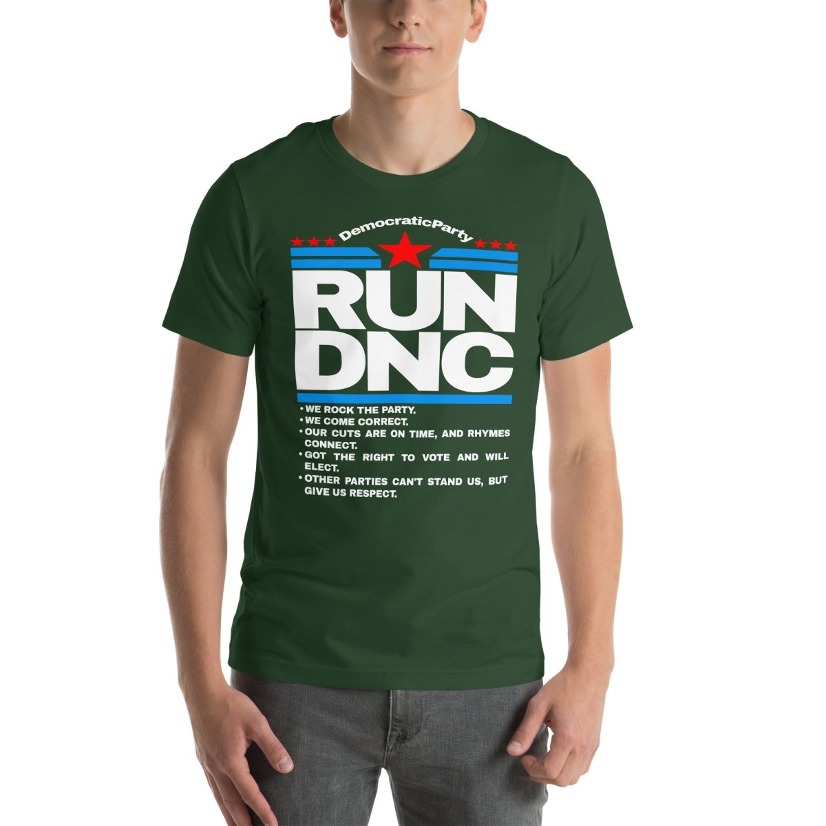 RUN DNC Democratic Party Campaign Design Unisex t - shirt - The Dude Abides - T - Shirt - abide - abide the dude - antifascist t - shirt