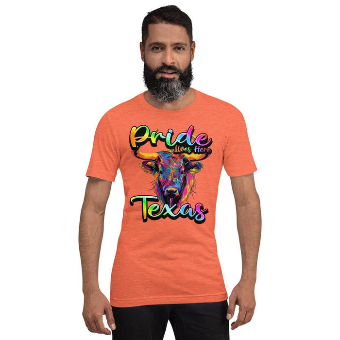 Texas State Shape - Pride Lives Here Design Unisex t-shirt - The Dude Abides - abide - animals - Birthday Gift