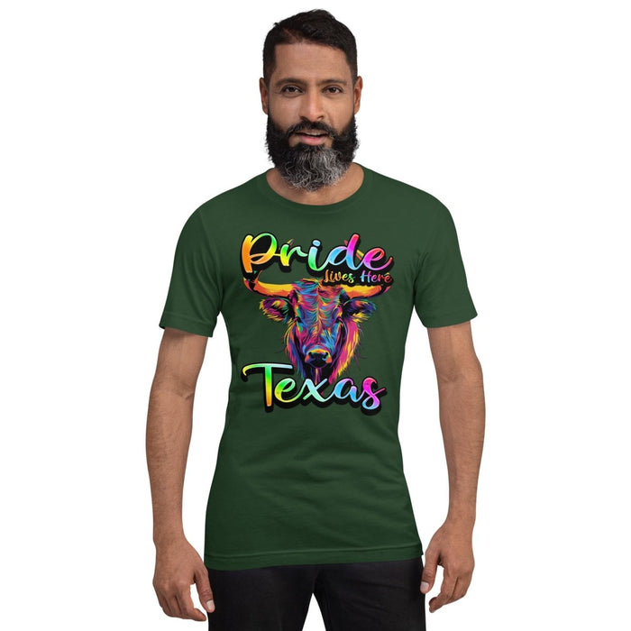 Texas State Shape - Pride Lives Here Design Unisex t-shirt - The Dude Abides - abide - animals - Birthday Gift