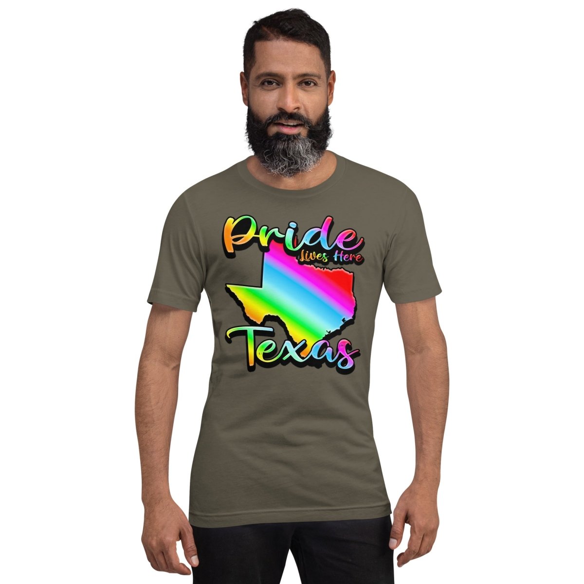 Texas State Shape - Pride Lives Here Design Unisex t-shirt - The Dude Abides - abide - animals - Birthday Gift