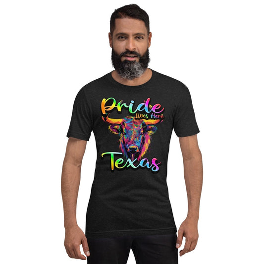 Texas State Shape - Pride Lives Here Design Unisex t-shirt - The Dude Abides - abide - animals - Birthday Gift