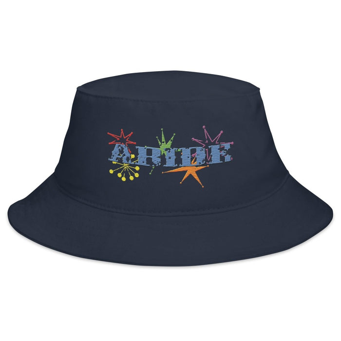 The Dude Abides - Abide Bucket Hat - The Dude Abides® - Abide bucket hat - Abide embroidered bucket hat for casual streetwear - black bucket hat