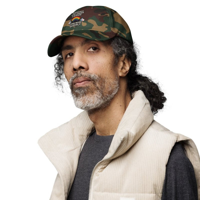 Think More Queerly Dad Hat – Pride Hat With Teeth - The Dude Abides® - Hats - abide - activism - activism apparel