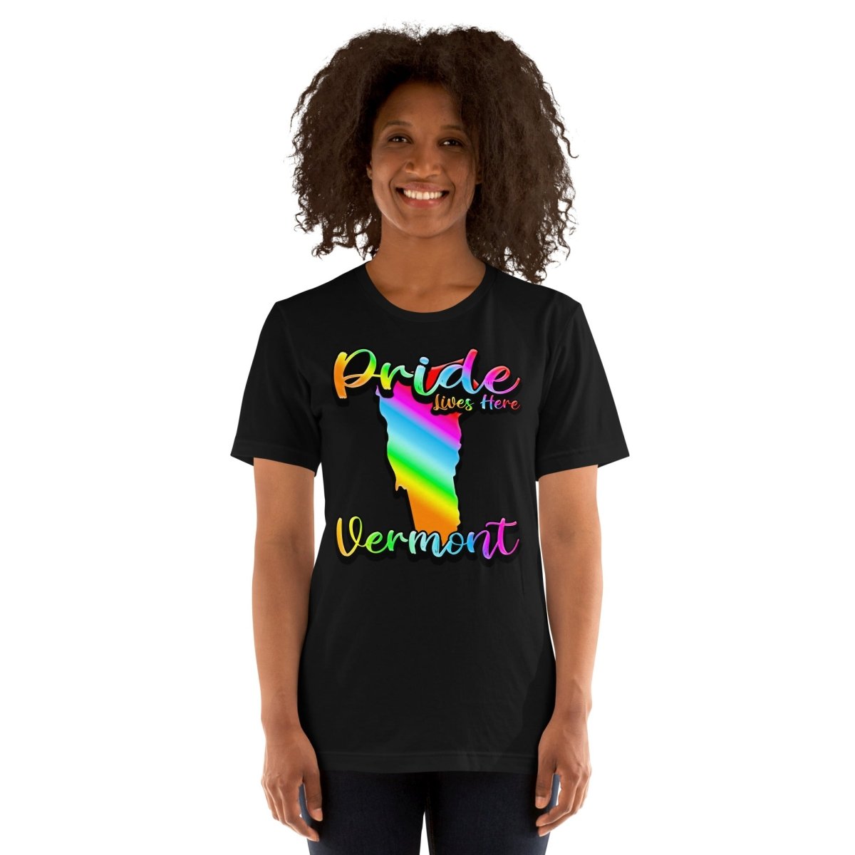 Vermont State Shape - Pride Lives Here Design Unisex t-shirt - The Dude Abides - abide - animals - Birthday Gift