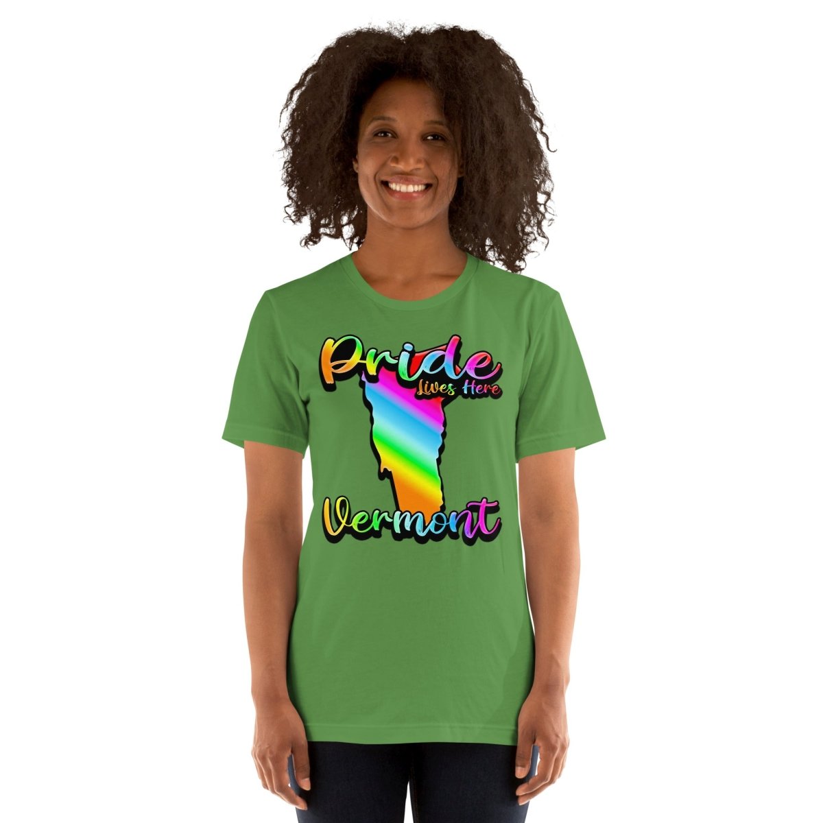 Vermont State Shape - Pride Lives Here Design Unisex t-shirt - The Dude Abides - abide - animals - Birthday Gift