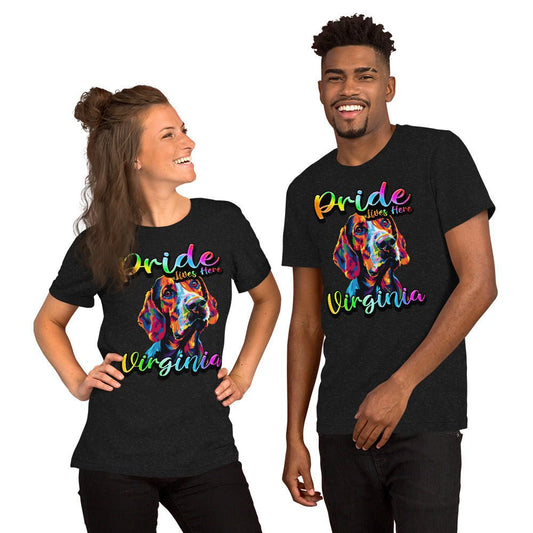 Virginia State Animal - Pride Lives Here Design Unisex t-shirt - The Dude Abides - abide - animals - Birthday Gift