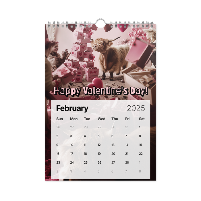 Absurd Mini Cow Mayhem Calendar: A Big Lebowski - Style Phenomenon Wall Calendar (2025) - The Dude Abides® - Print Material - 2025 gifts - Absurd Miniature Highland Cow Calendar - bizarre predicaments