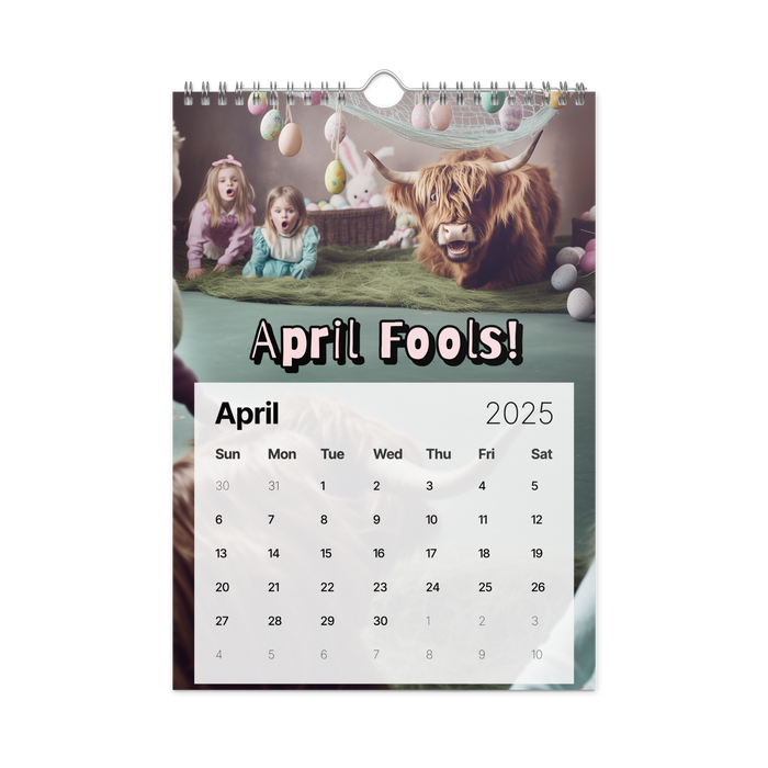 Absurd Mini Cow Mayhem Calendar: A Big Lebowski - Style Phenomenon Wall Calendar (2025) - The Dude Abides® - Print Material - 2025 gifts - Absurd Miniature Highland Cow Calendar - bizarre predicaments