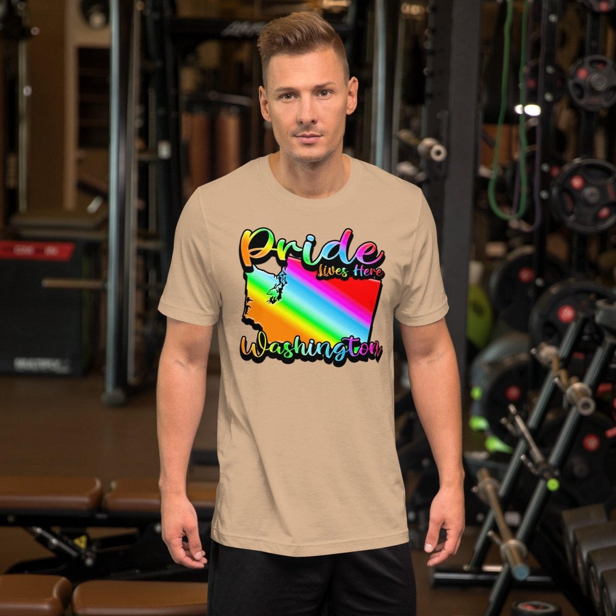 Washington State Shape - Pride Lives Here Design Unisex t-shirt - The Dude Abides - T-Shirt - abide - animals - Birthday Gift