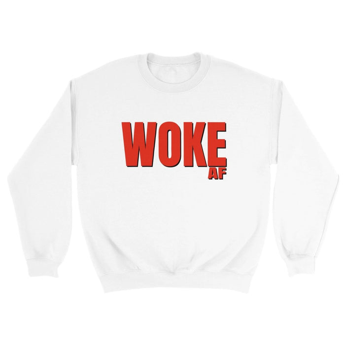 WOKE As F#ck Design Classic Unisex Pullover Crewneck Sweatshirt - The Dude Abides® - Sweatshirt - abide - clever - design