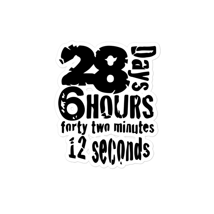 28 Days 6 Hours 42 Minutes 12 Seconds The Dude Abides - Sticker - Darko - Donnie - horror