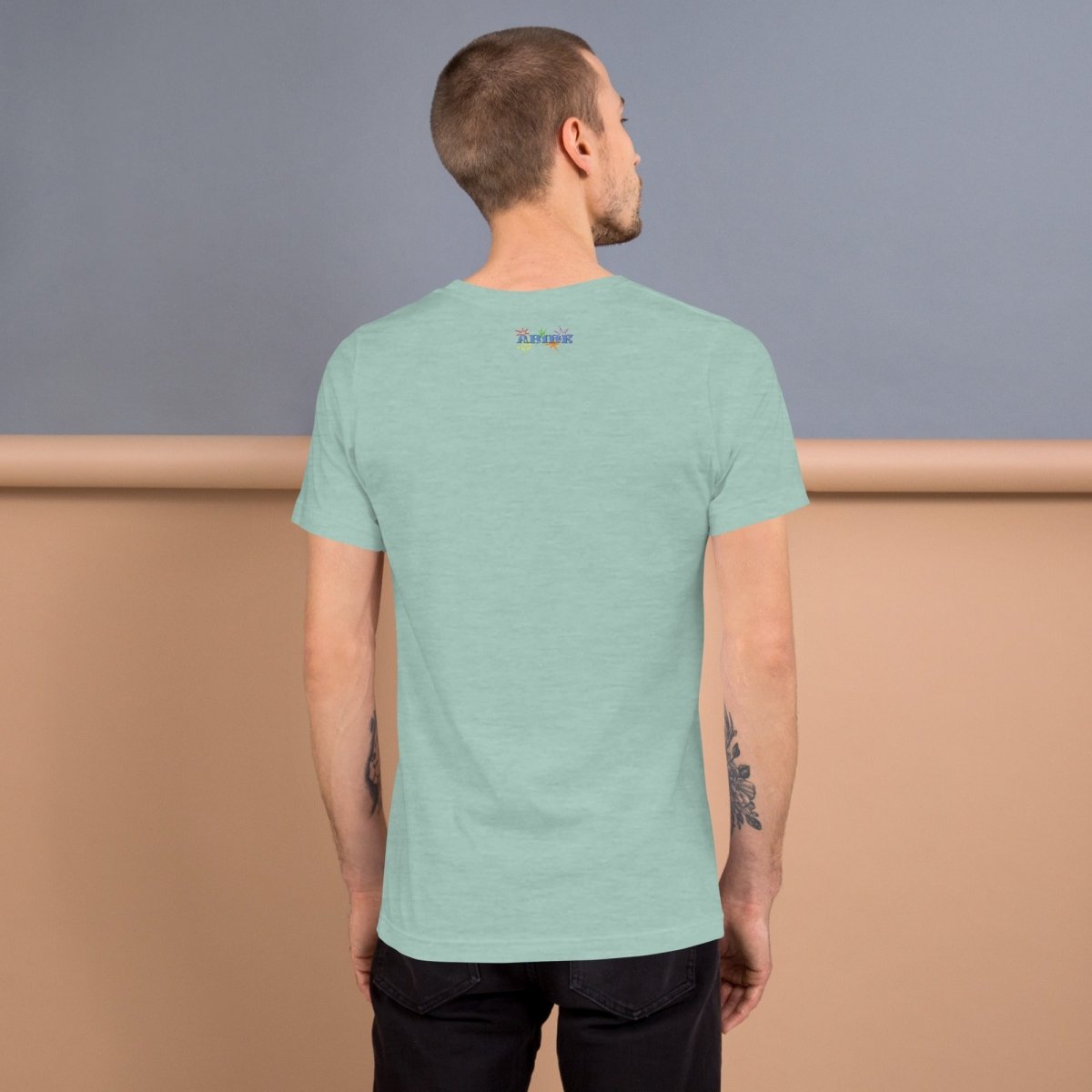 Dad Noises- Dadisms - Don't Make Me Pull This Car Over Light Blue Unisex t-shirt back view - The Dude Abides - Birthday