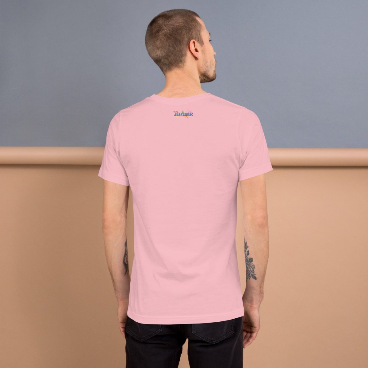 Dad Noises- Dadisms - Don't Make Me Pull This Car Over Pink Unisex t-shirt back view - The Dude Abides - Birthday