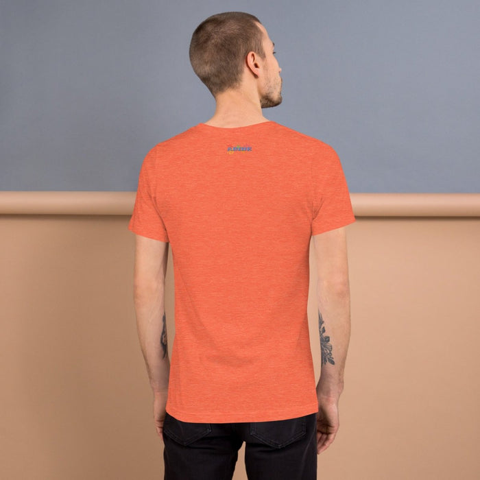 Dad Noises- Dadisms - Don't Make Me Pull This Car Over Orange Unisex t-shirt back view - The Dude Abides - Birthday