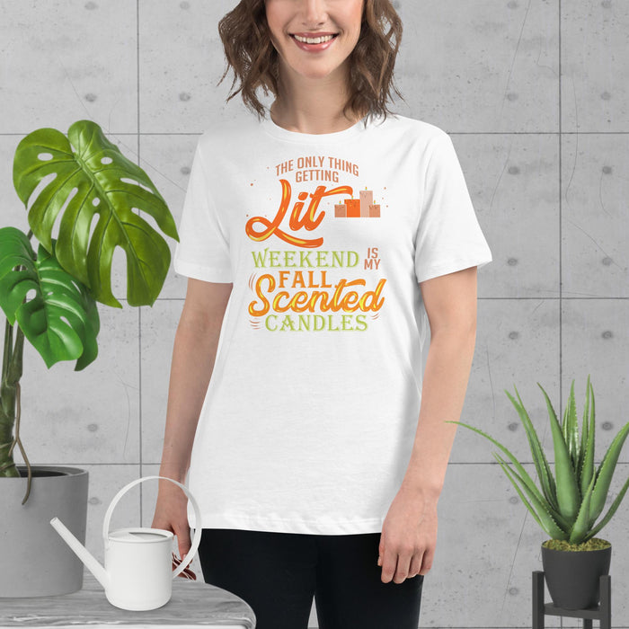 Getting Lit Like Candle Fall Design - The Dude Abides - T-shirt - clever - design - drinking