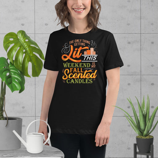 Getting Lit Like Candle Fall Design - The Dude Abides - T-shirt - clever - design - drinking