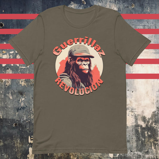 Guerrillaz Revolucion #1: Embrace the Revolution for Change Unisex t-shirt - The Dude Abides - animal - Army